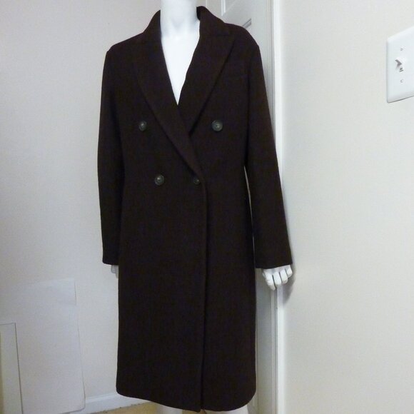 Vince Textured Wool-Blend Double Breasted Fill Coat - Picture 5 of 11